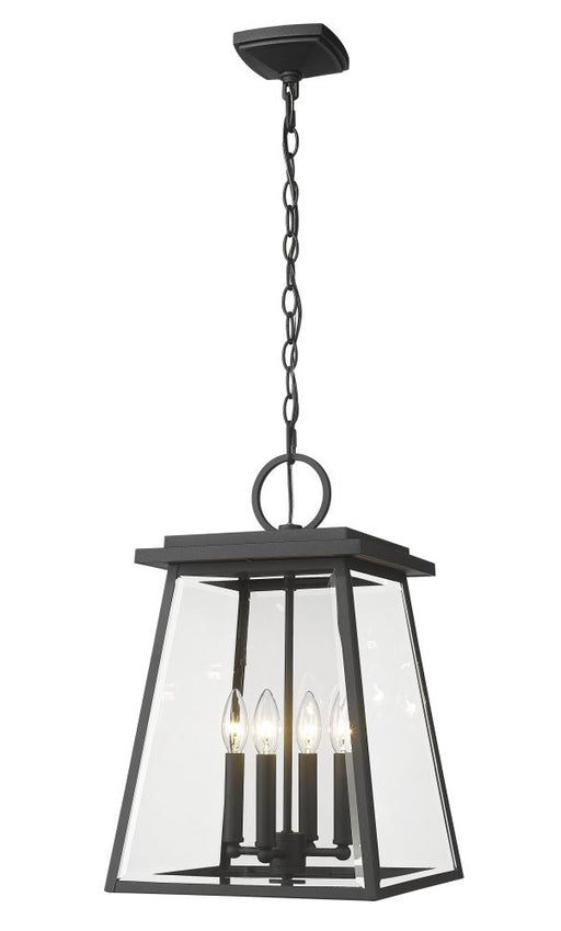 4 Light Outdoor Chain Mount Ceiling Fixture | 521CHB-BK
