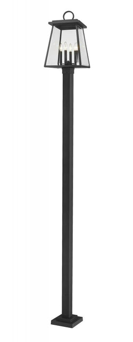 4 Light Outdoor Post Mounted Fixture | 521PHBS-536P-BK