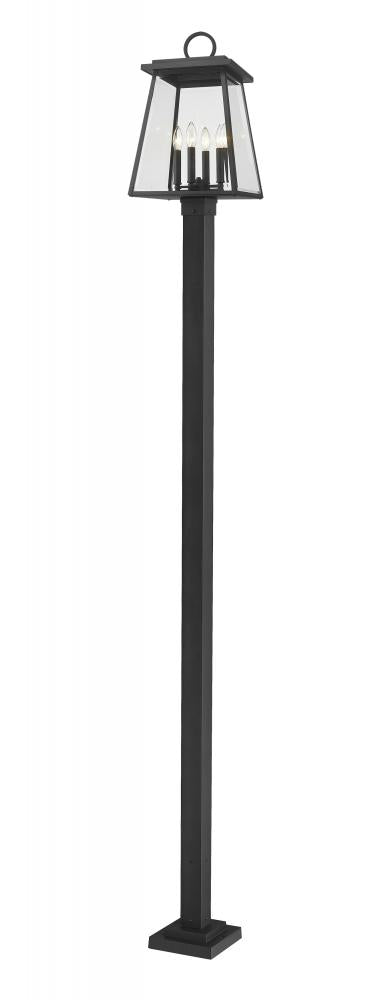 4 Light Outdoor Post Mounted Fixture | 521PHBS-536P-BK