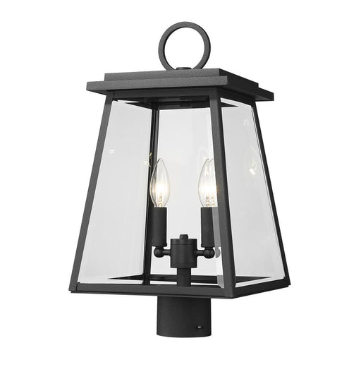2 Light Outdoor Post Mount Fixture | 521PHMR-BK