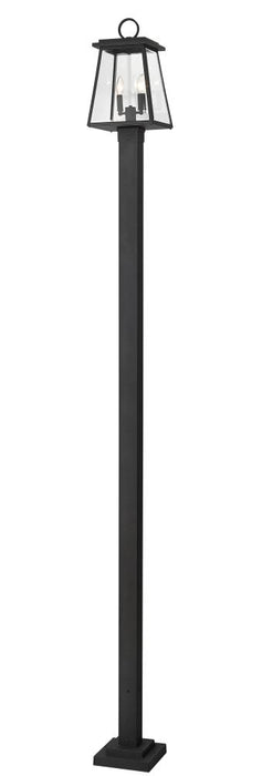 2 Light Outdoor Post Mounted Fixture | 521PHMS-536P-BK