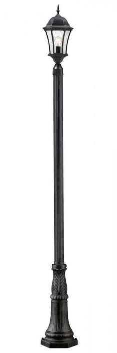 1 Light Outdoor Post Mounted Fixture | 522PHM-518P-BK