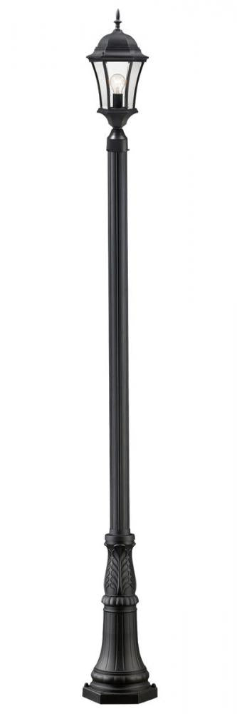 1 Light Outdoor Post Mounted Fixture | 522PHM-518P-BK