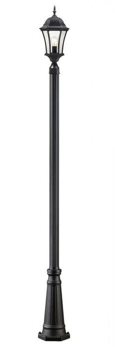 1 Light Outdoor Post Mounted Fixture | 522PHM-519P-BK