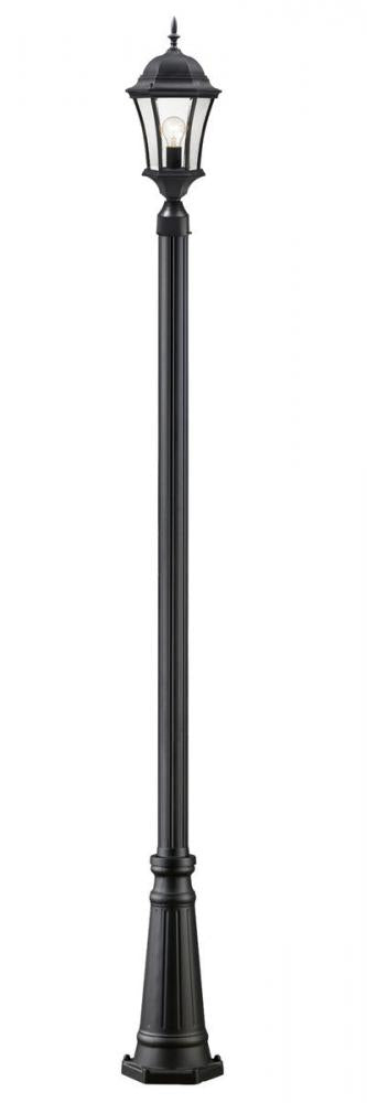 1 Light Outdoor Post Mounted Fixture | 522PHM-519P-BK