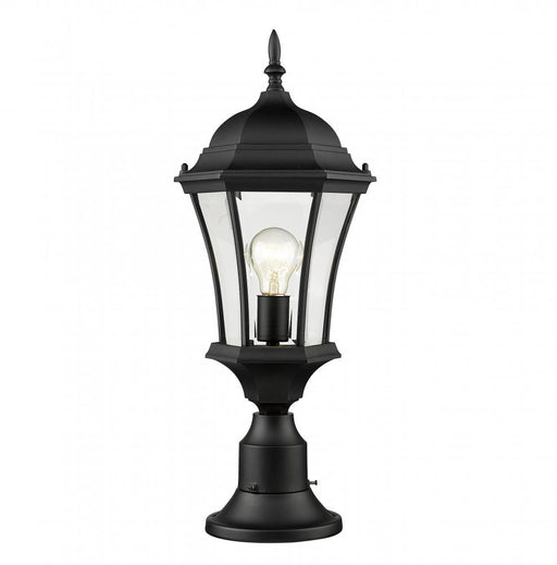 1 Light Outdoor Pier Mounted Fixture | 522PHM-553PM-BK