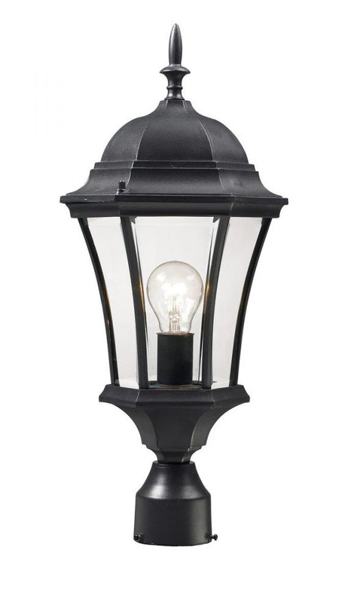 1 Light Outdoor Post Mount Fixture | 522PHM-BK