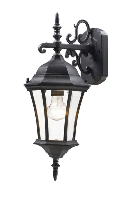 1 Light Outdoor Wall Light | 522S-BK