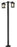 2 Light Outdoor Post Mounted Fixture | 523-2-536P-BK