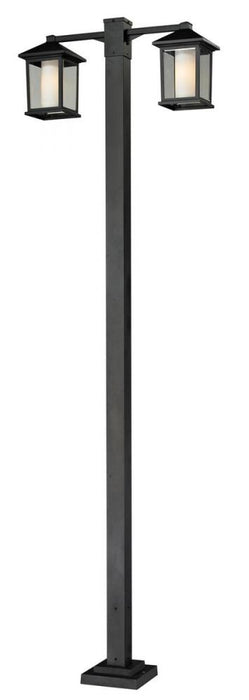 2 Light Outdoor Post Mounted Fixture | 523-2-536P-BK