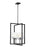 Generation Lighting Mitte transitional 4-light indoor dimmable small ceiling pendant hanging chandelier light in midnigh