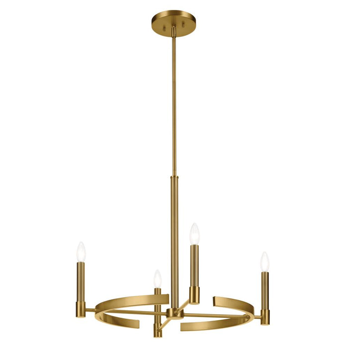 Kichler Tolani 20.25" 4-Light Chandelier in Brushed Natural Brass