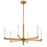 Kichler Sycara 36.25 Inch 6 Light LED Chandelier with Faceted Crystal in Champagne Bronze