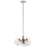 Kichler Silvarious 16.5 Inch 3 Light Convertible Pendant with Clear Crackled Glass in Polished Nickel