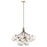 Kichler Silvarious 30 Inch 12 Light Convertible Chandelier with Clear Crackled Glass in Polished Nickel