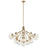 Kichler Silvarious 38 Inch 16 Light Convertible Chandelier with Clear Crackled Glass in Champagne Bronze