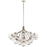 Kichler Silvarious 38 Inch 16 Light Convertible Chandelier with Clear Crackled Glass in Polished Nickel
