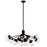 Kichler Silvarious 48 Inch 12 Light Linear Convertible Chandelier with Clear Glass in Black
