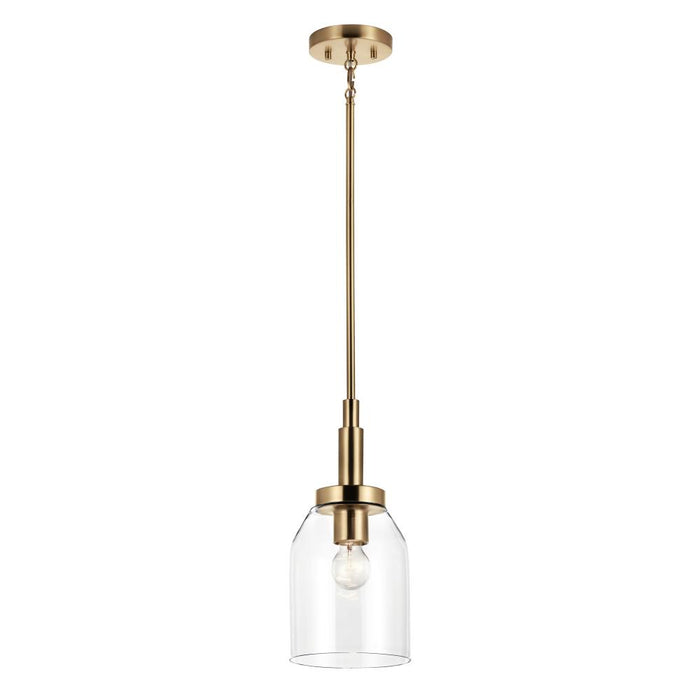 Kichler Madden 15 Inch 1 Light Mini Pendant with Clear Glass in Champagne Bronze