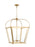 Visual Comfort & Co. Studio Collection Charleston transitional 4-light indoor dimmable ceiling pendant hanging chandelier light in satin br