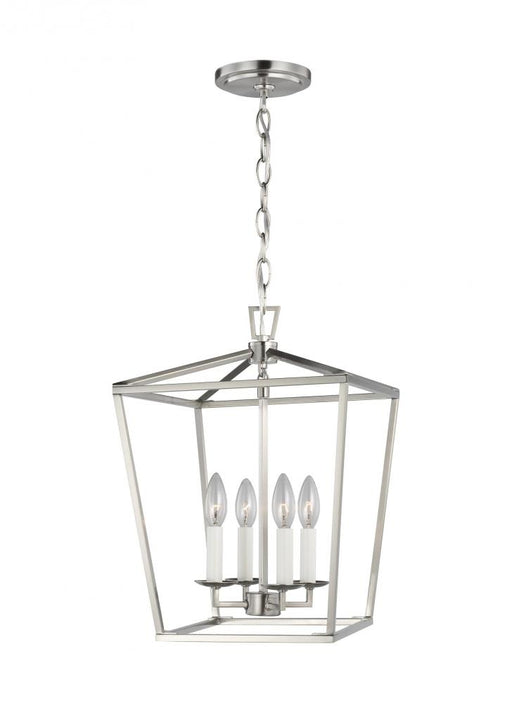 Visual Comfort & Co. Studio Collection Dianna transitional 4-light LED indoor dimmable small ceiling pendant hanging chandelier light in br