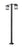 2 Light Outdoor Post Mounted Fixture | 531-2-536P-BK