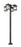 4 Light Outdoor Post Mounted Fixture | 531-4-536P-BK