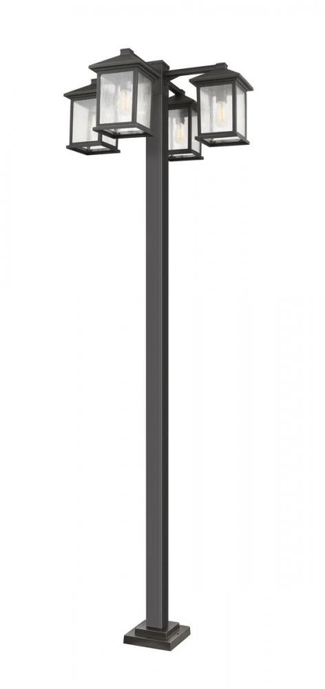 4 Light Outdoor Post Mounted Fixture | 531-4-536P-ORB