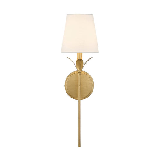 Crystorama Broche 1 Light Antique Gold Sconce