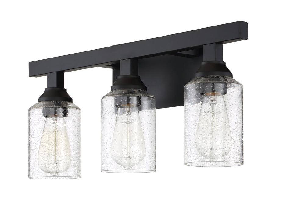 Craftmade Chicago 3 Light Vanity in Flat Black