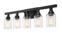 Craftmade Chicago 5 Light Vanity in Flat Black