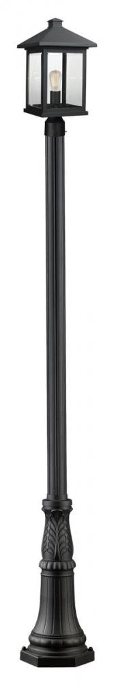 1 Light Outdoor Post Mounted Fixture | 531PHBR-518P-BK