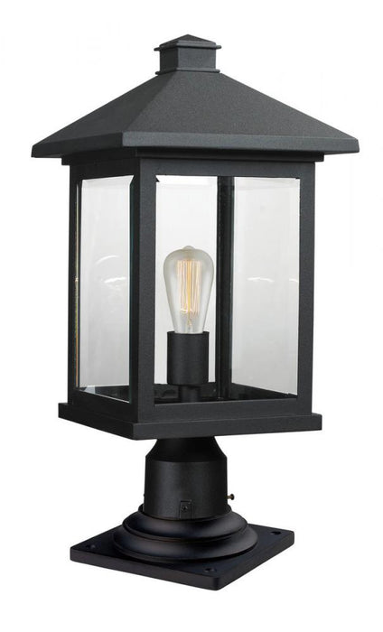 1 Light Outdoor Pier Mounted Fixture | 531PHBR-533PM-BK