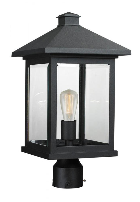 1 Light Outdoor Post Mount Fixture | 531PHBR-BK