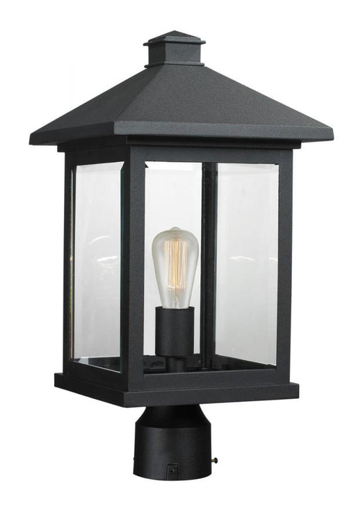 1 Light Outdoor Post Mount Fixture | 531PHBR-BK
