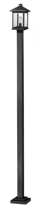 1 Light Outdoor Post Mounted Fixture | 531PHBS-536P-BK