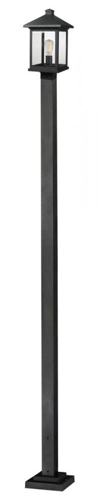 1 Light Outdoor Post Mounted Fixture | 531PHBS-536P-BK