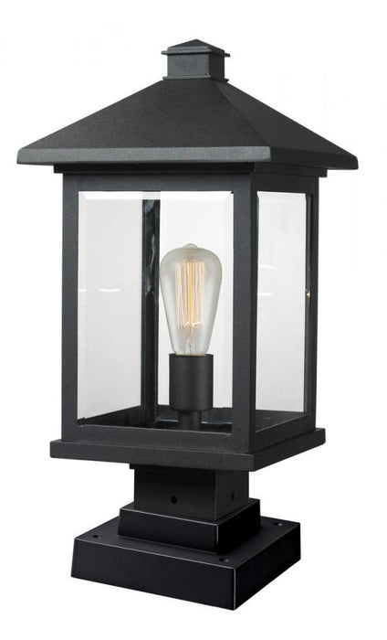 1 Light Outdoor Pier Mounted Fixture | 531PHBS-SQPM-BK