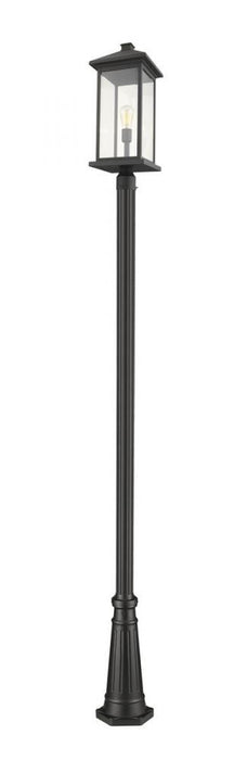 1 Light Outdoor Post Mounted Fixture | 531PHBXLR-519P-BK