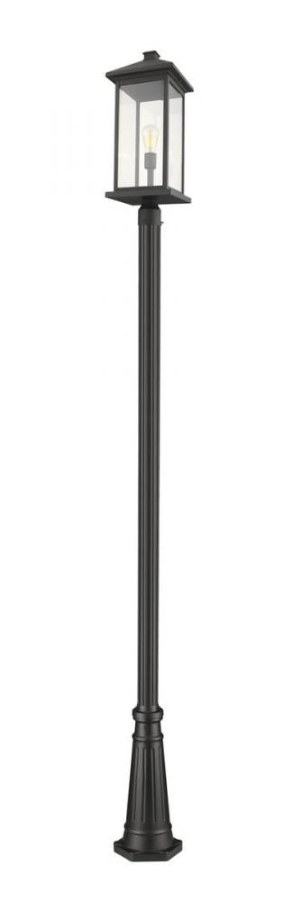 1 Light Outdoor Post Mounted Fixture | 531PHBXLR-519P-BK