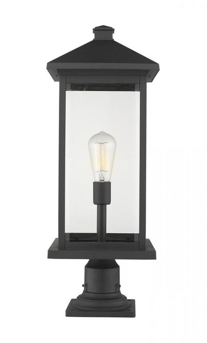 1 Light Outdoor Pier Mounted Fixture | 531PHBXLR-533PM-BK