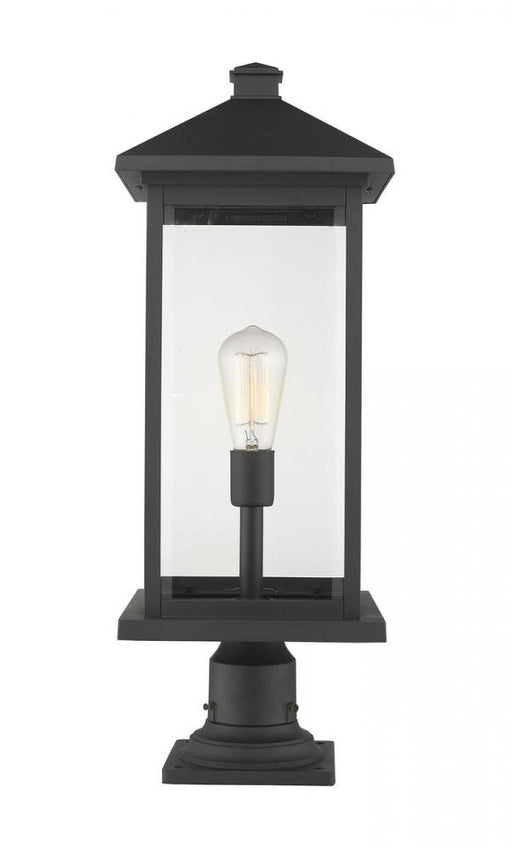 1 Light Outdoor Pier Mounted Fixture | 531PHBXLR-533PM-BK