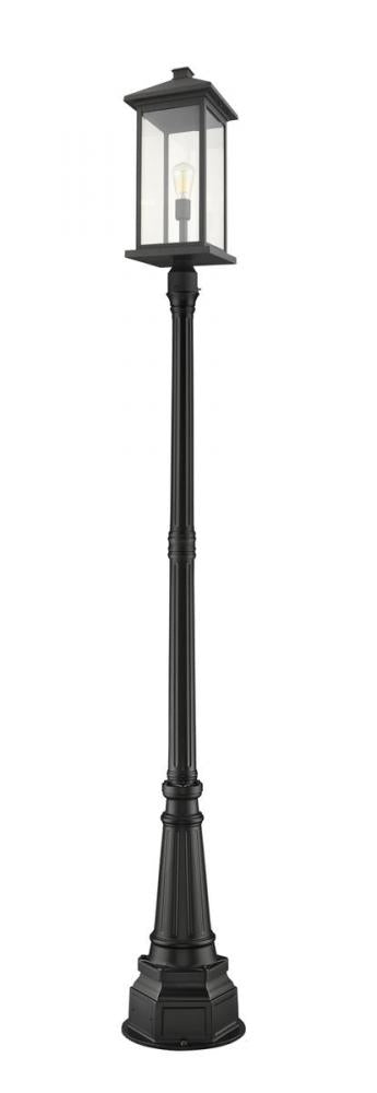 1 Light Outdoor Post Mounted Fixture | 531PHBXLR-564P-BK