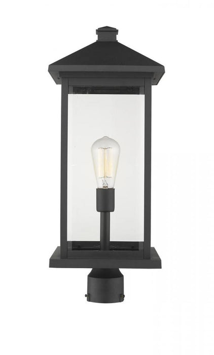 1 Light Outdoor Post Mount Fixture | 531PHBXLR-BK