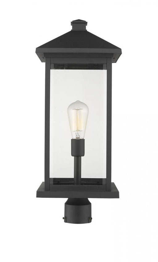 1 Light Outdoor Post Mount Fixture | 531PHBXLR-BK