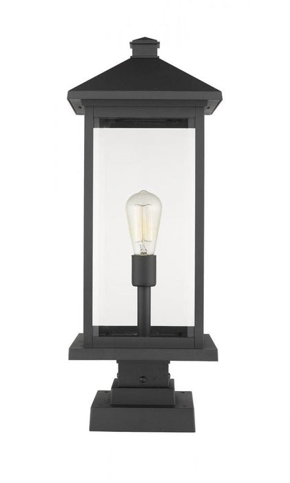 1 Light Outdoor Pier Mounted Fixture | 531PHBXLS-SQPM-BK