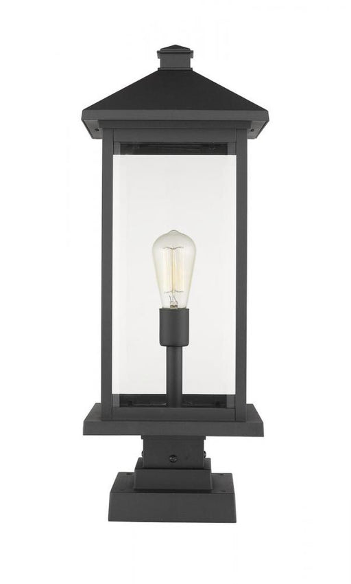 1 Light Outdoor Pier Mounted Fixture | 531PHBXLS-SQPM-BK