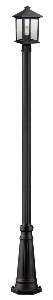 1 Light Outdoor Post Mounted Fixture | 531PHMR-519P-BK