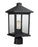 1 Light Outdoor Post Mount Fixture | 531PHMR-BK