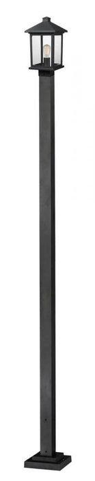 1 Light Outdoor Post Mounted Fixture | 531PHMS-536P-BK